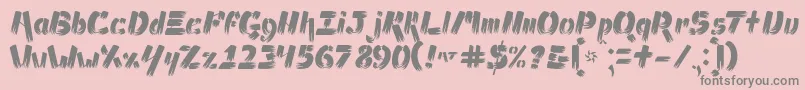 AmpadBrush Font – Gray Fonts on Pink Background
