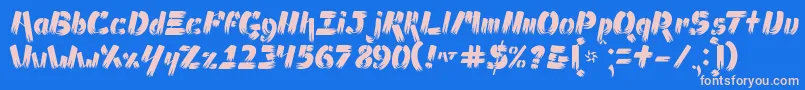 AmpadBrush Font – Pink Fonts on Blue Background