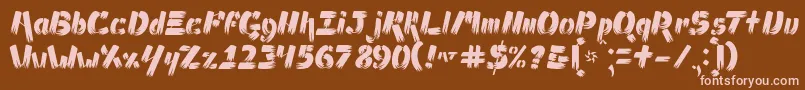 AmpadBrush-Schriftart – Rosa Schriften auf braunem Hintergrund
