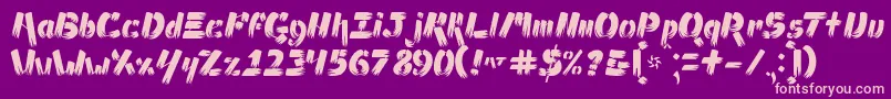 Fonte AmpadBrush – fontes rosa em um fundo violeta