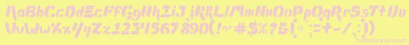 AmpadBrush Font – Pink Fonts on Yellow Background