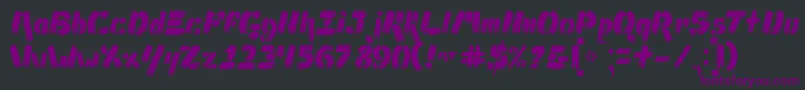 AmpadBrush-Schriftart – Violette Schriften auf schwarzem Hintergrund