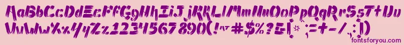 AmpadBrush-Schriftart – Violette Schriften auf rosa Hintergrund