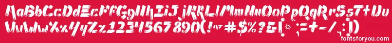 AmpadBrush Font – White Fonts on Red Background