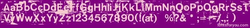 Neoprintm319 Font – Pink Fonts on Purple Background