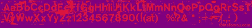 Neoprintm319 Font – Red Fonts on Purple Background