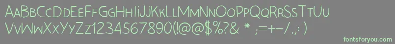 HandLeftCre Font – Green Fonts on Gray Background