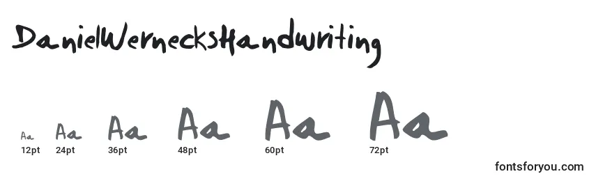DanielWernecksHandwriting Font Sizes