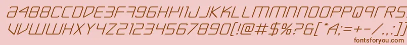 Escapeartistexpandital Font – Brown Fonts on Pink Background