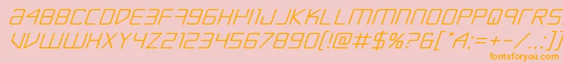 Escapeartistexpandital Font – Orange Fonts on Pink Background