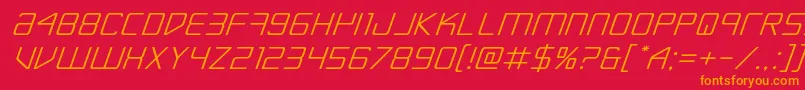 Escapeartistexpandital Font – Orange Fonts on Red Background