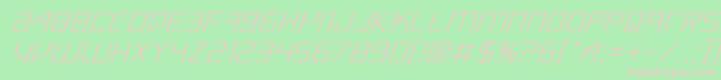Escapeartistexpandital Font – Pink Fonts on Green Background