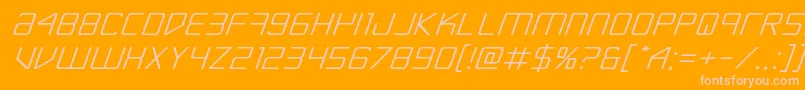 Escapeartistexpandital Font – Pink Fonts on Orange Background