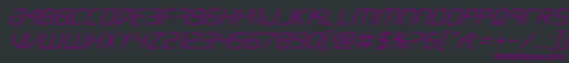 Escapeartistexpandital Font – Purple Fonts on Black Background