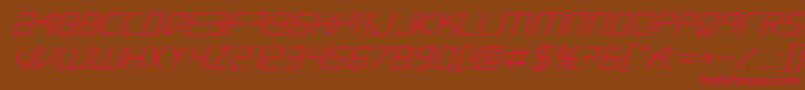 Escapeartistexpandital Font – Red Fonts on Brown Background