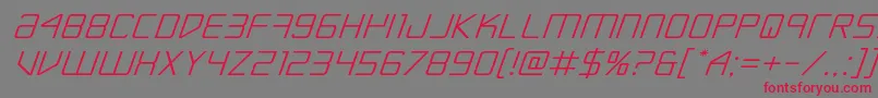 Escapeartistexpandital Font – Red Fonts on Gray Background