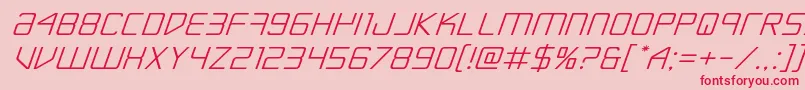 Escapeartistexpandital Font – Red Fonts on Pink Background