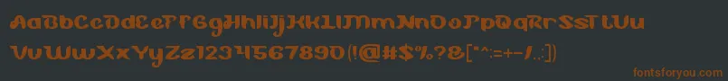 BlueOcean-fontti – ruskeat fontit mustalla taustalla