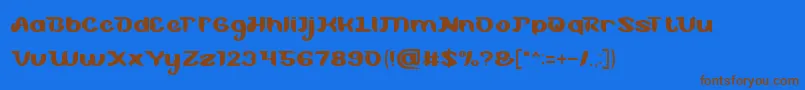 BlueOcean Font – Brown Fonts on Blue Background