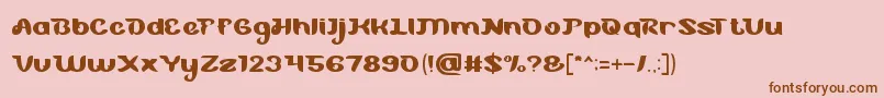 BlueOcean Font – Brown Fonts on Pink Background