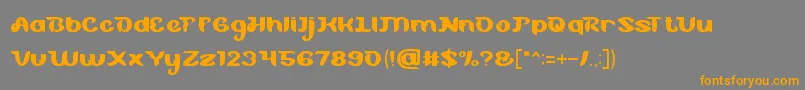 BlueOcean Font – Orange Fonts on Gray Background