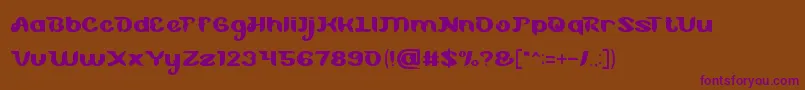 BlueOcean Font – Purple Fonts on Brown Background