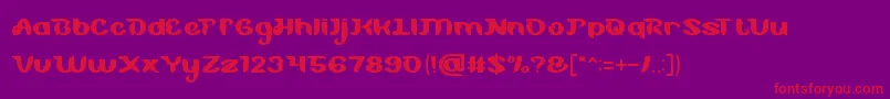 BlueOcean-Schriftart – Rote Schriften auf violettem Hintergrund