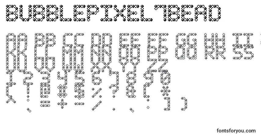 BubblePixel7Bead-fontti – aakkoset, numerot, erikoismerkit