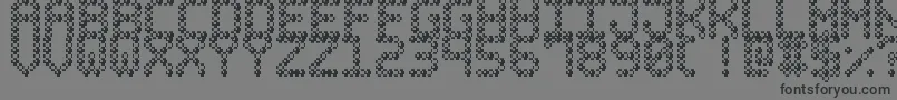 BubblePixel7Bead-Schriftart – Schwarze Schriften auf grauem Hintergrund