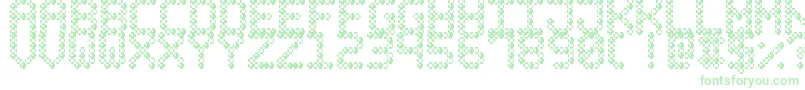 BubblePixel7Bead Font – Green Fonts on White Background