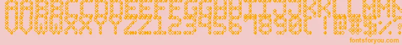 Шрифт BubblePixel7Bead – оранжевые шрифты на розовом фоне