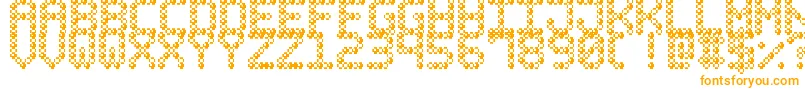 BubblePixel7Bead-Schriftart – Orangefarbene Schriften