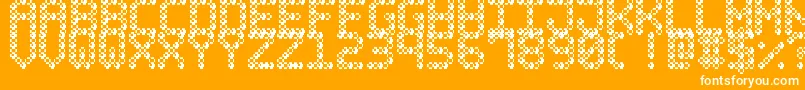 BubblePixel7Bead Font – White Fonts on Orange Background