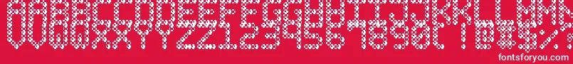 BubblePixel7Bead Font – White Fonts on Red Background