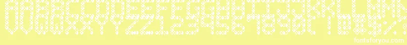 BubblePixel7Bead Font – White Fonts on Yellow Background