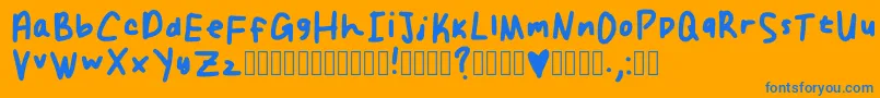 SunshinefolkRegular Font – Blue Fonts on Orange Background