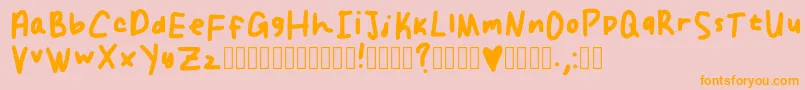 SunshinefolkRegular Font – Orange Fonts on Pink Background