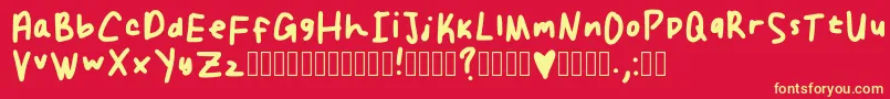 SunshinefolkRegular Font – Yellow Fonts on Red Background