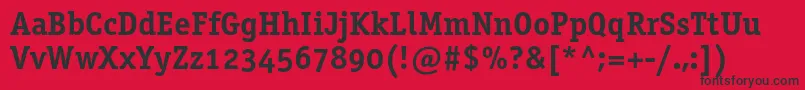 Officinaserifboldosc Font – Black Fonts on Red Background