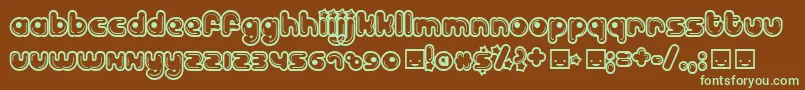 Billd Font – Green Fonts on Brown Background