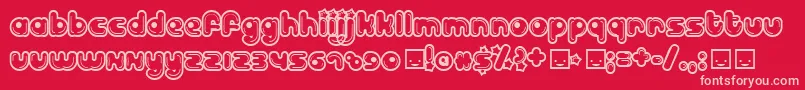 Billd Font – Pink Fonts on Red Background