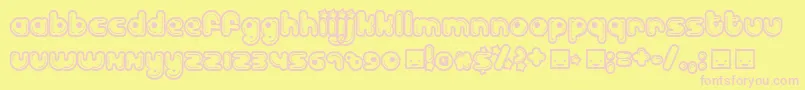 Billd Font – Pink Fonts on Yellow Background