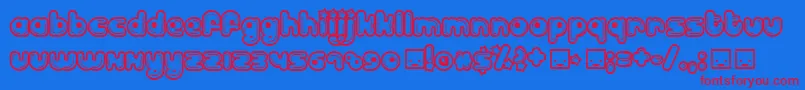 Billd Font – Red Fonts on Blue Background