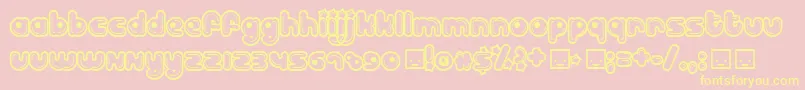 Billd Font – Yellow Fonts on Pink Background