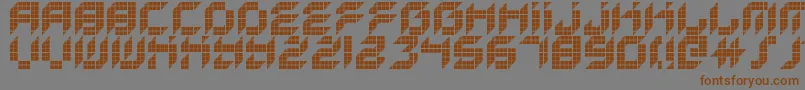 Шрифт KreasedRemix – коричневые шрифты на сером фоне