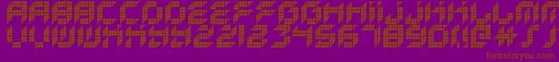 KreasedRemix Font – Brown Fonts on Purple Background