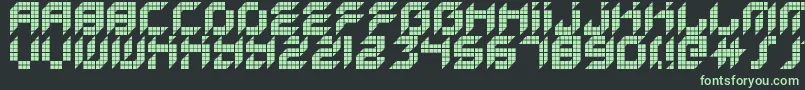KreasedRemix Font – Green Fonts on Black Background