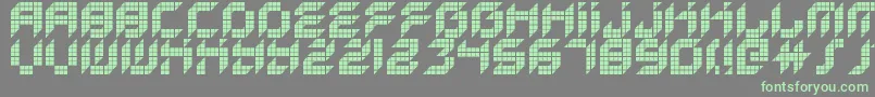 KreasedRemix Font – Green Fonts on Gray Background