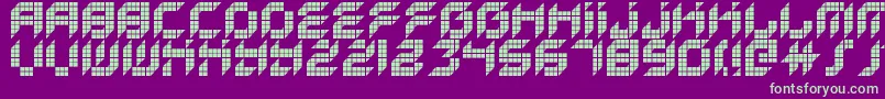 KreasedRemix Font – Green Fonts on Purple Background