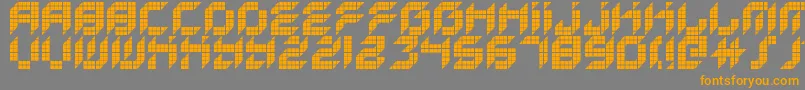 KreasedRemix Font – Orange Fonts on Gray Background
